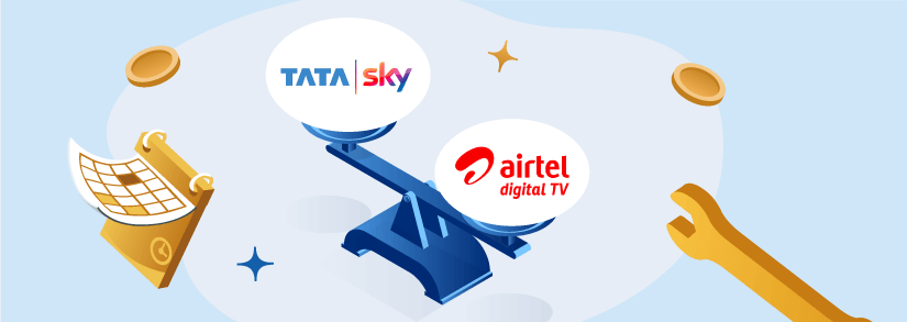 Compare The Recharge Plans: Tata Sky DTH vs Airtel DTH 