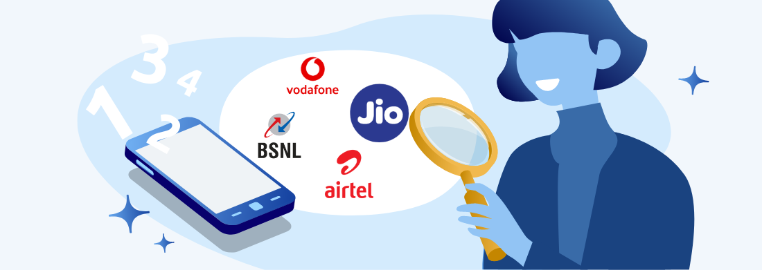 Lady searching the cheapest prepaid and data plans in india