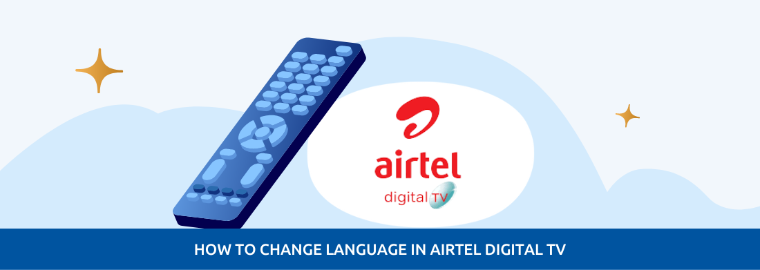 how to change language in airtel digital tv