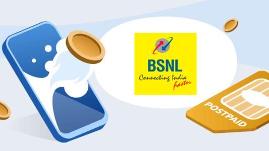 a smartphone beside BSNL postpaid SIM indicating savings